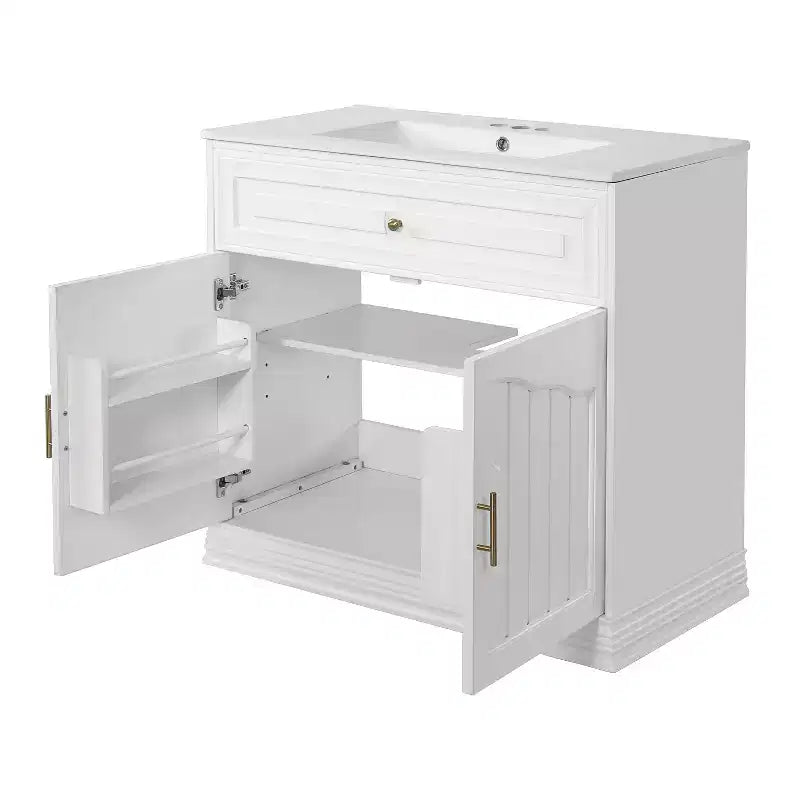 Meuble de Rangement Salle de Bain en Bois