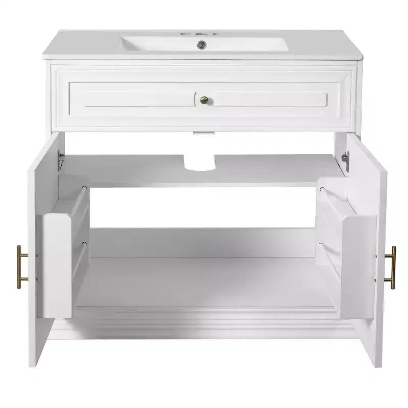 Meuble de Rangement Salle de Bain en Bois