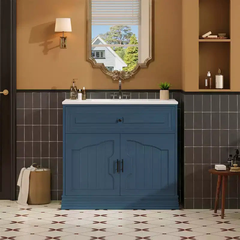 Meuble de Rangement Salle de Bain en Bois