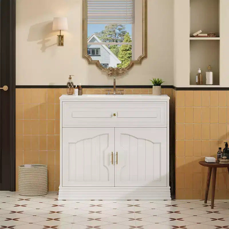 Meuble de Rangement Salle de Bain en Bois