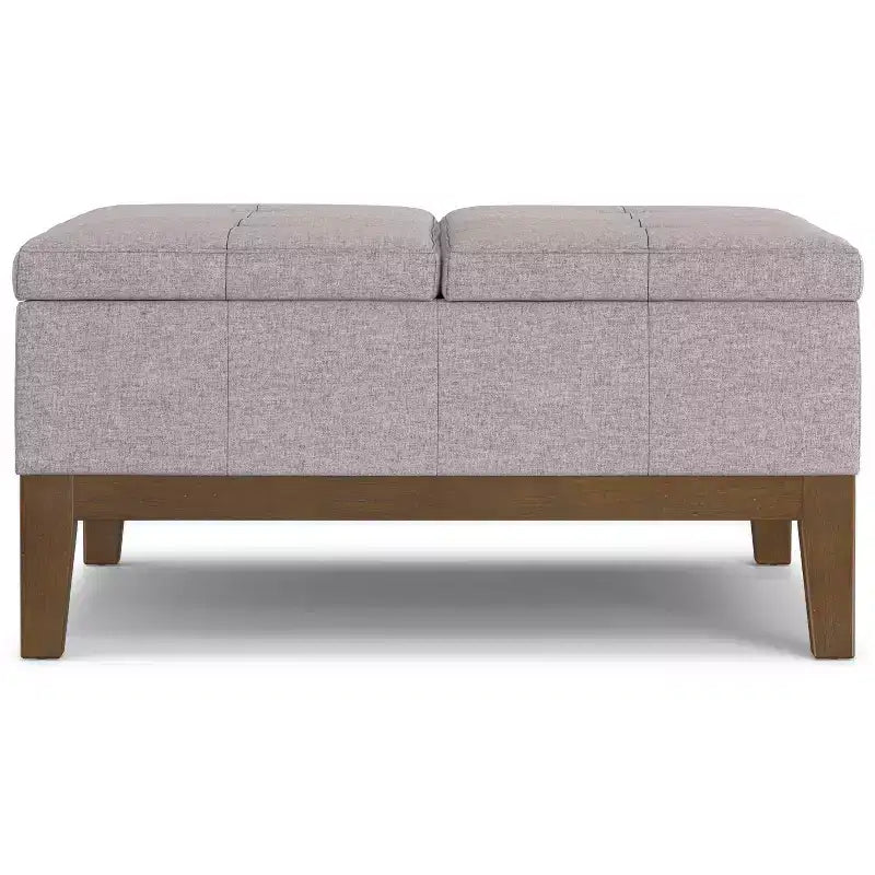 Grand pouf de rangement carré contemporain