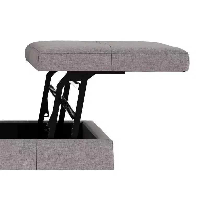 Grand pouf de rangement carré contemporain