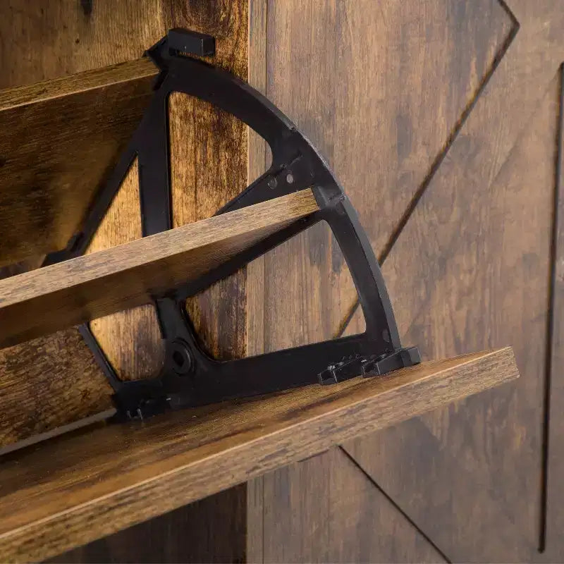 Meuble à chaussures 4 portes marron rustique