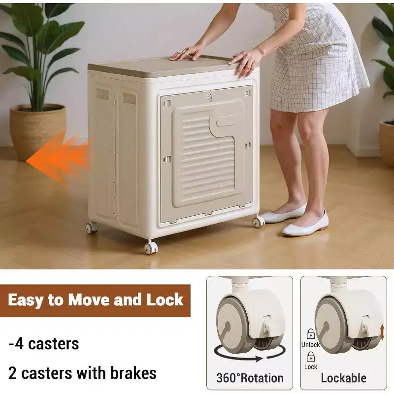 Grand rangement pliable en plastique
