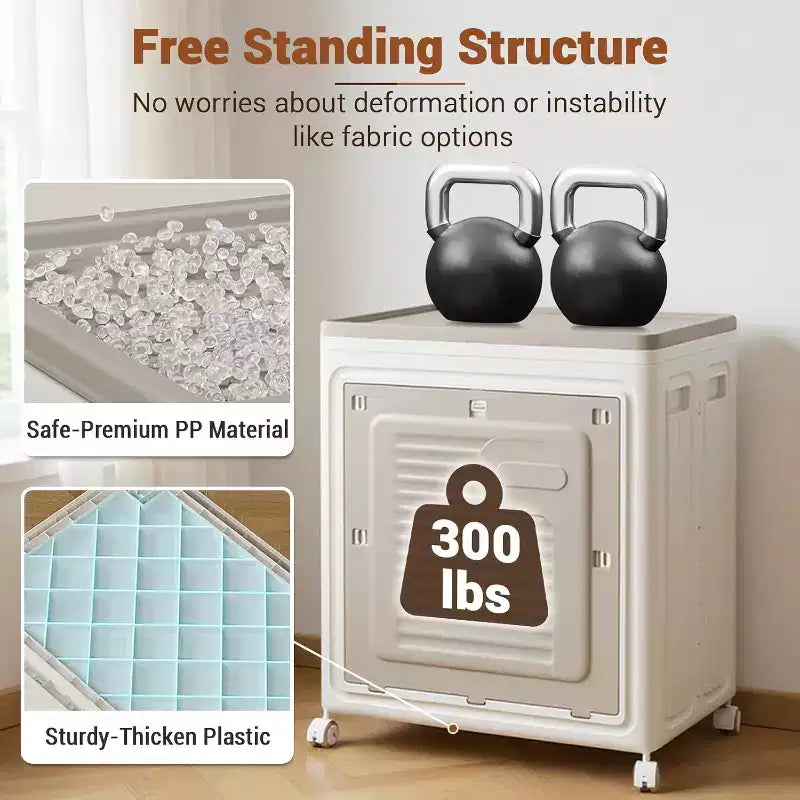 Grand rangement pliable en plastique