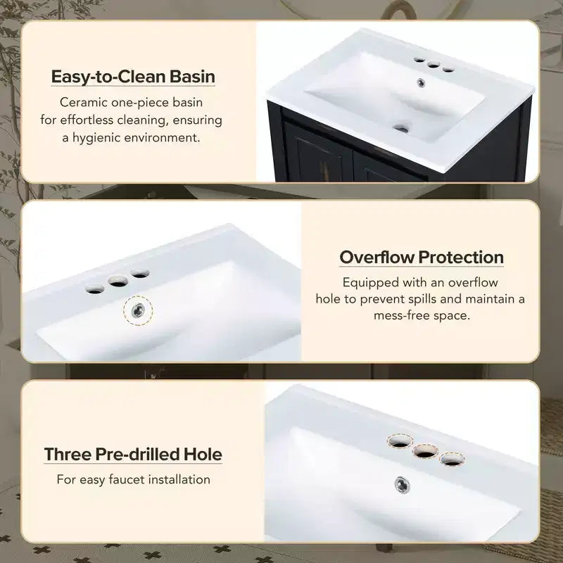 Meuble-lavabo de style rétro