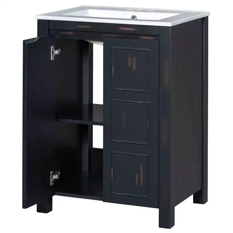 Meuble-lavabo de style rétro