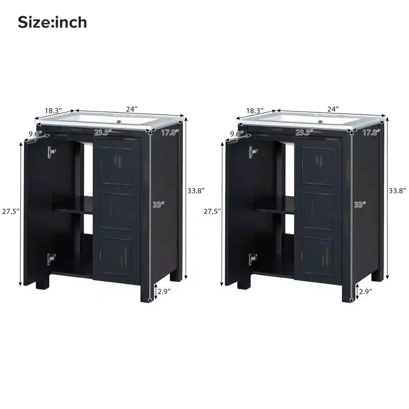 Meuble-lavabo de style rétro