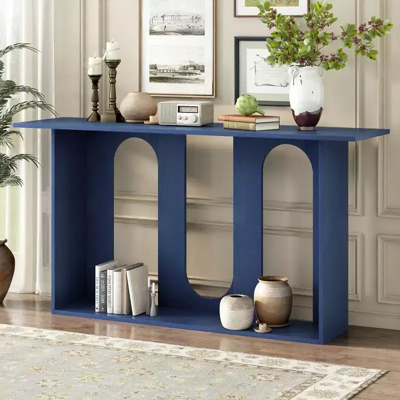 Console moderne avec étagère inférieure, table d'entrée