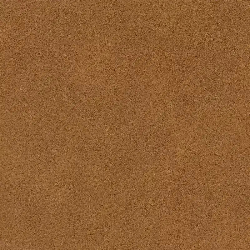 Banc en bois avec assise rembourrée en similicuir caramel