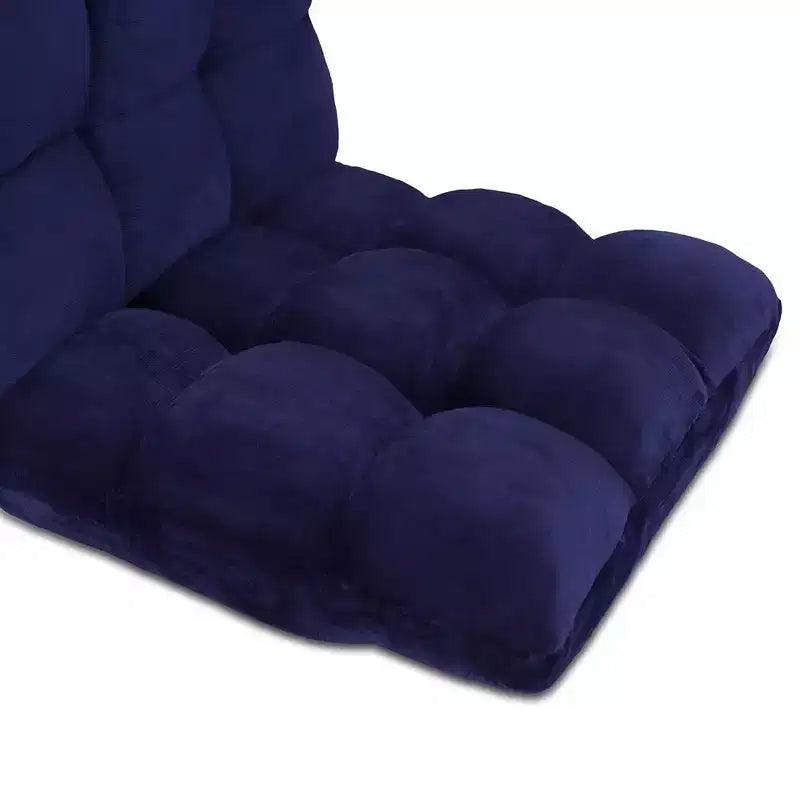 Fauteuil de sol en mousse à mémoire de forme à 14 positions réglables - Bleu