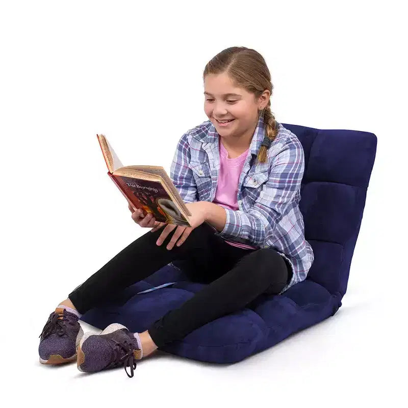 Fauteuil de sol en mousse à mémoire de forme à 14 positions réglables - Bleu