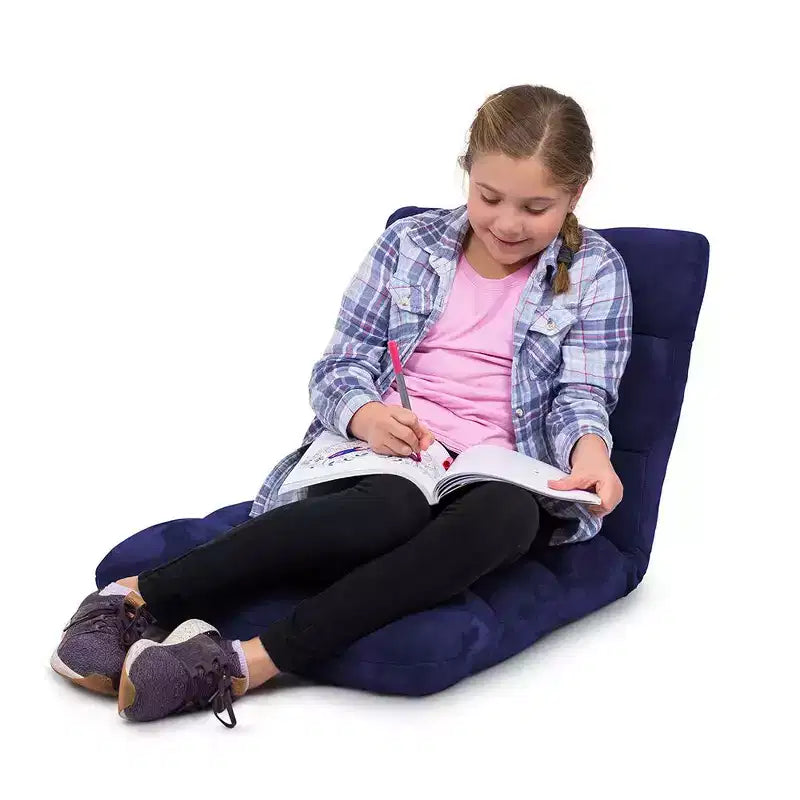 Fauteuil de sol en mousse à mémoire de forme à 14 positions réglables - Bleu