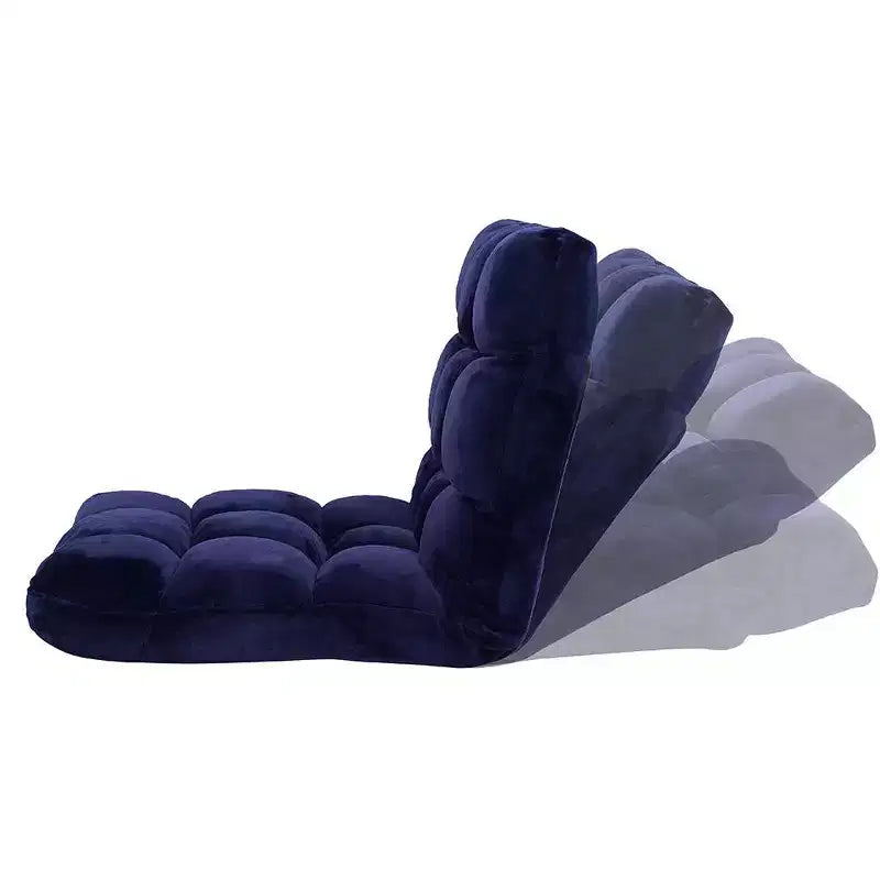 Fauteuil de sol en mousse à mémoire de forme à 14 positions réglables - Bleu