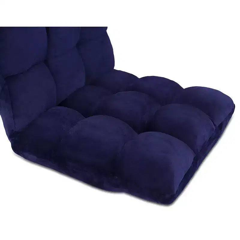 Fauteuil de sol en mousse à mémoire de forme à 14 positions réglables - Bleu