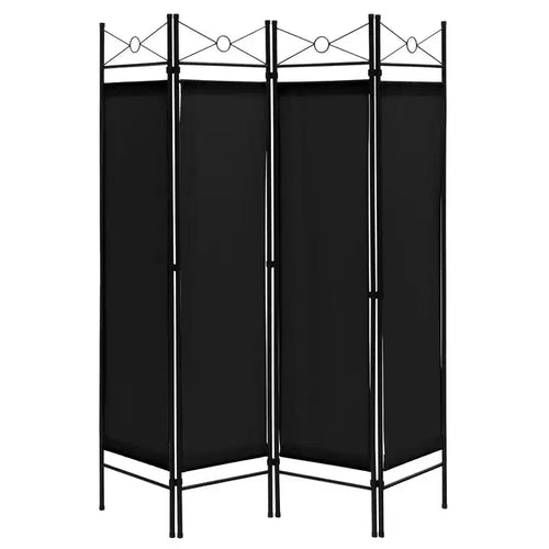 Costway 6 FT 4-Panel Folding Room Divider Freestanding Privacy Screen Steel Frame Brown\Black\White