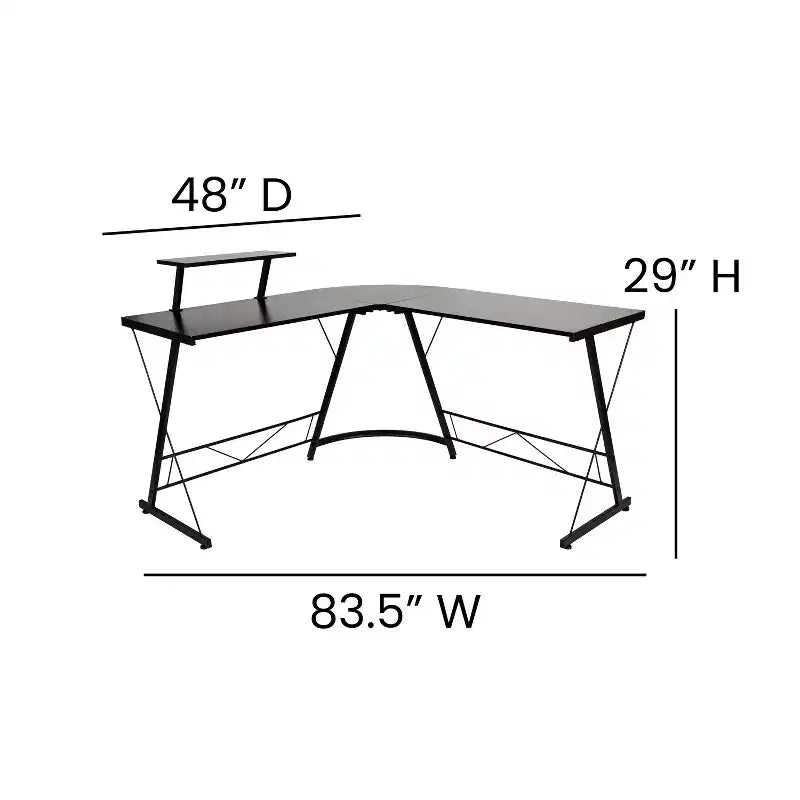 Bureau d'ordinateur en L Bureau de jeu