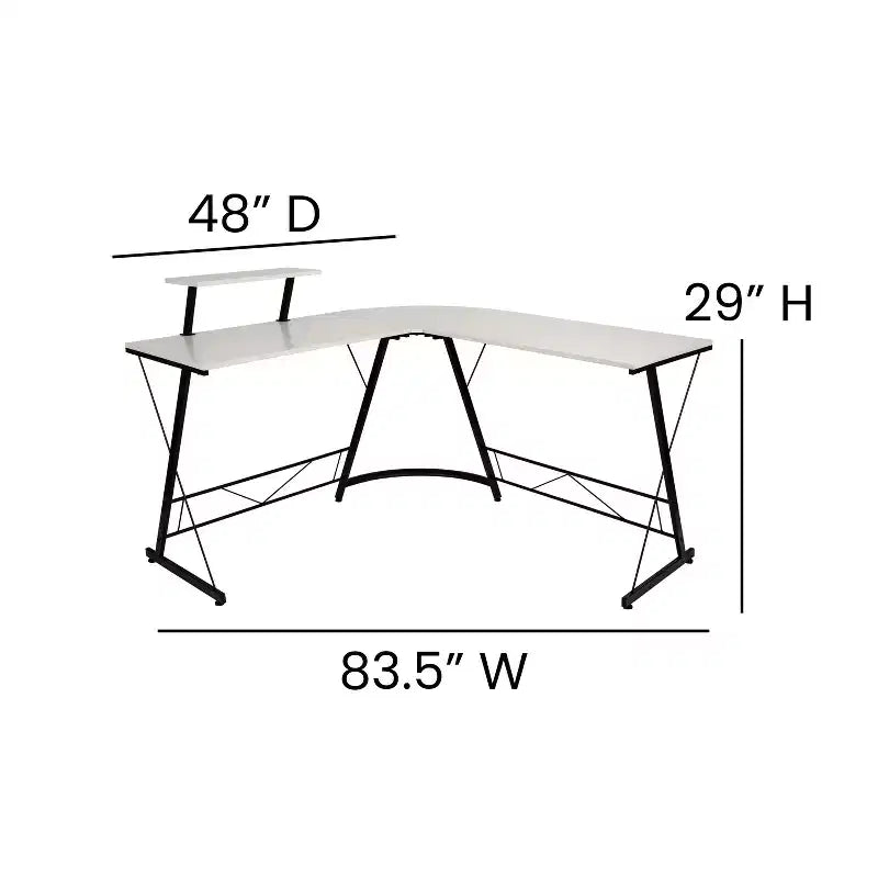 Bureau d'ordinateur en L Bureau de jeu